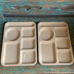 Vintage ABC Melamine Divided Cafeteria Food Trays #413